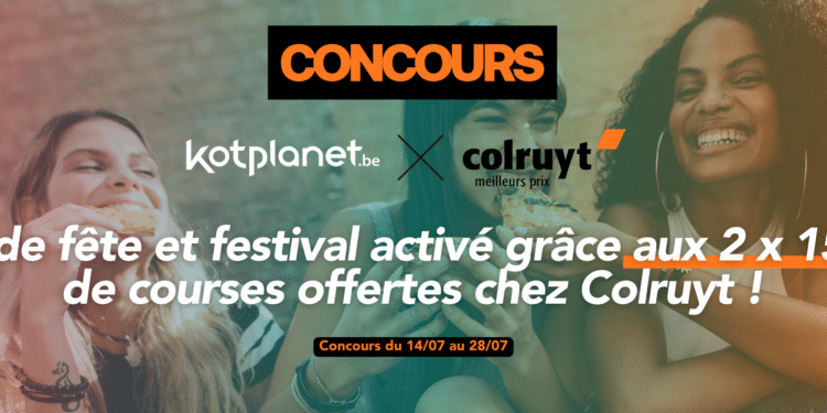 – CONCOURS TERMINÉ – Mode fête et festival activé grâce aux 2 x 150 € de courses offertes chez Colruyt !